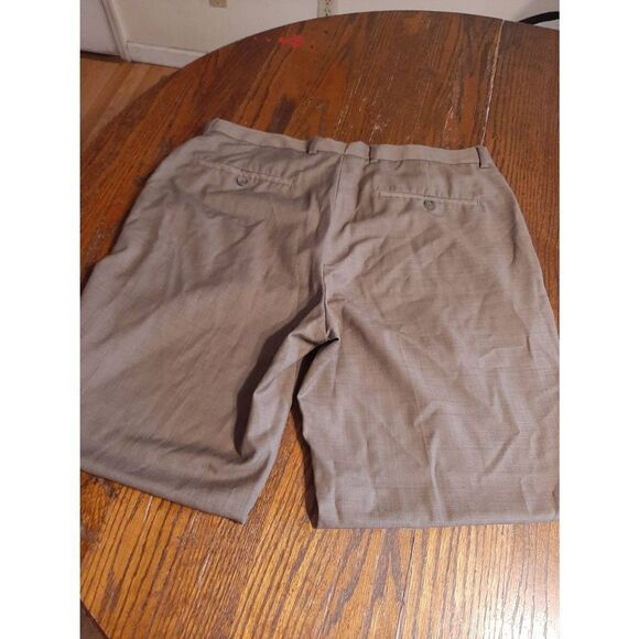36x30 Van Heusen Studio Brown Flat Front Dress Casual Pants - Picture 3 of 3